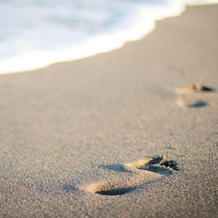 co2-Fußabdruck, Meer, Strand,