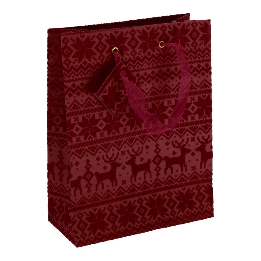 Geschenktasche aus Papier - Koralle, Größe: 25 x 33 cm