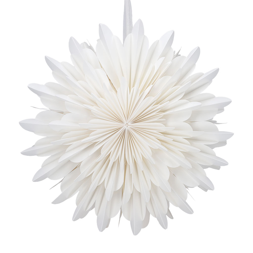 Hängedekoration aus Papier - Weiß, Größe: 50 x 50 cm