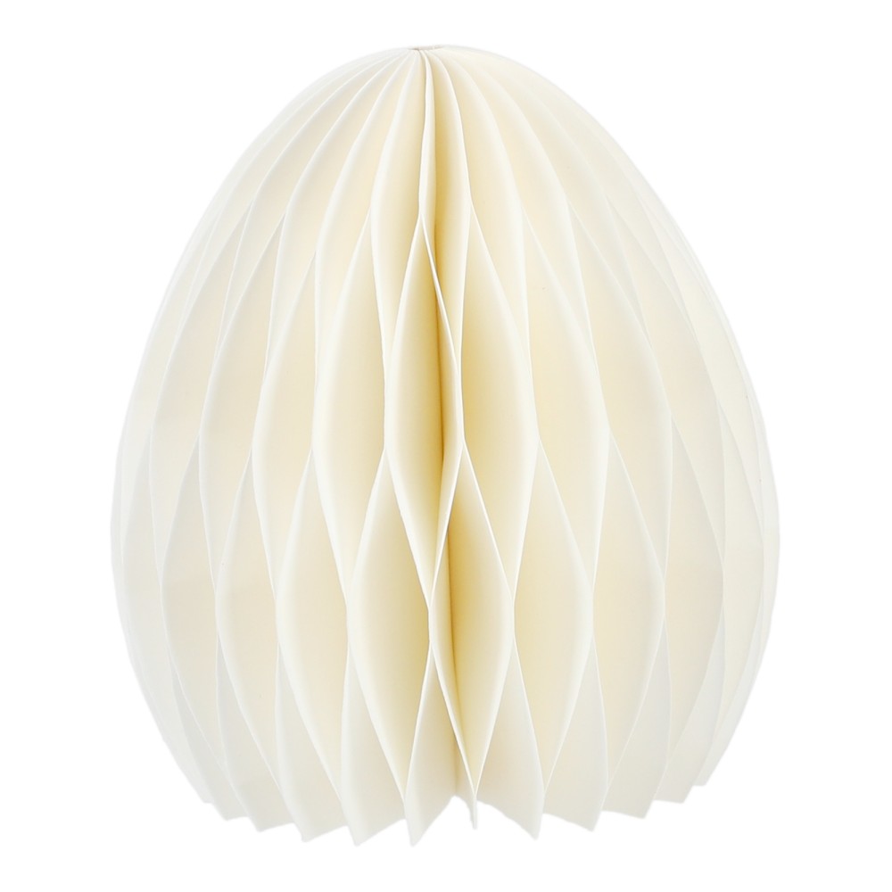 Osterei aus Papier, ca. 10 cm - Weiß, Größe: 8 x 10 cm