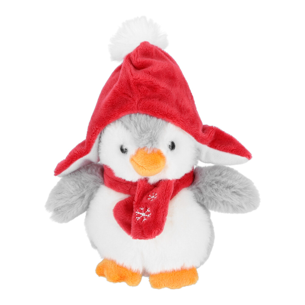 Plüschpinguin, ca. 17 cm - Rot, Größe: 12 x 17 cm