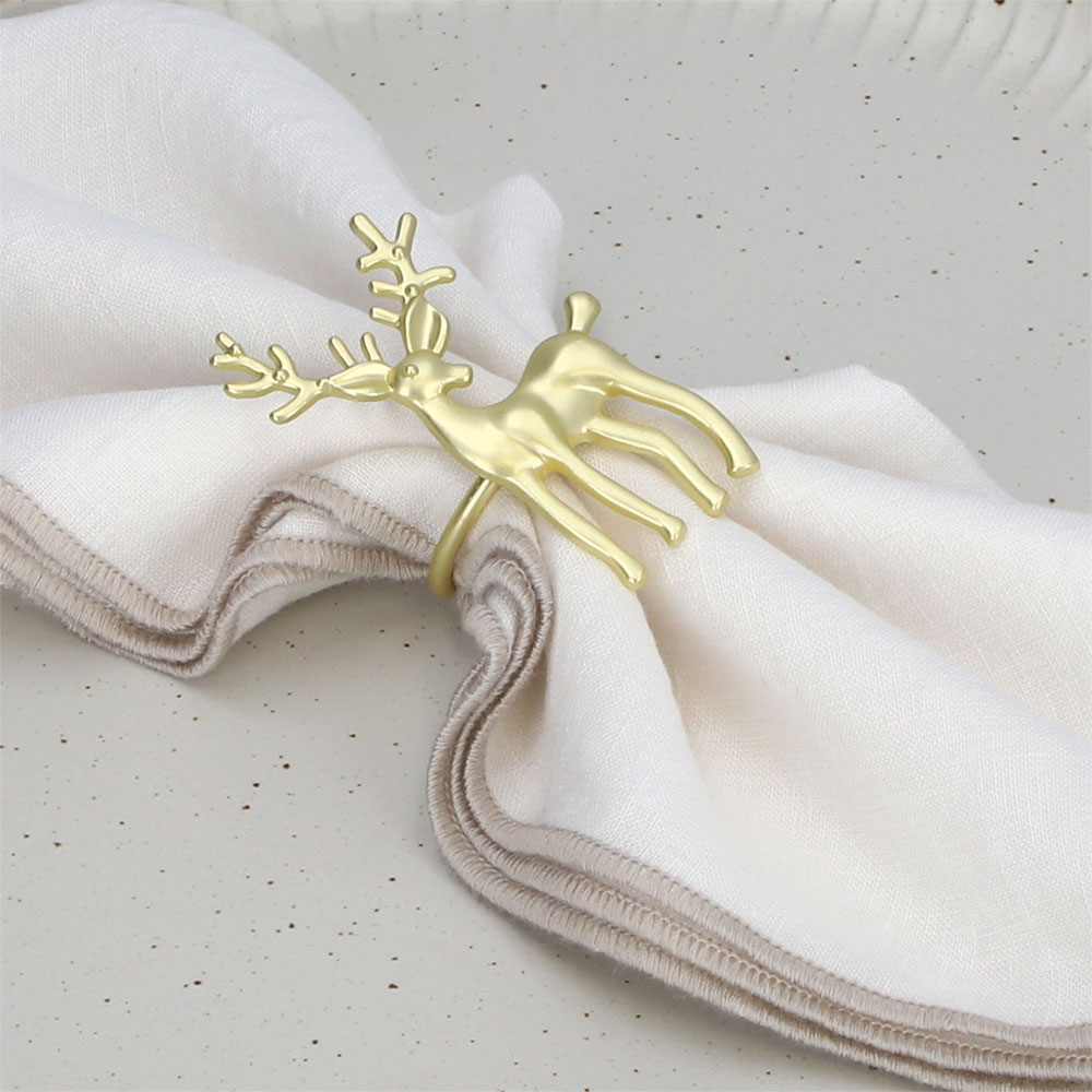 Serviettenring "Hirsch" - Gelb, Größe: 4 x 6,9 cm