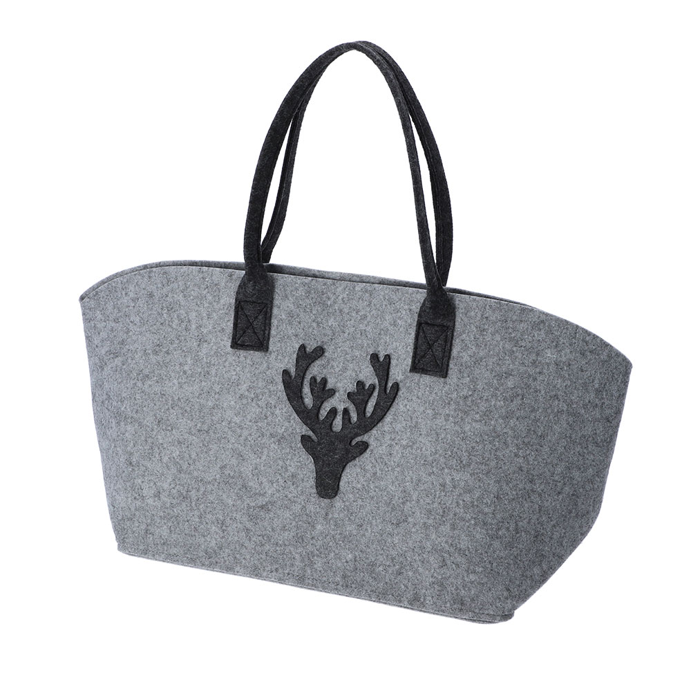 Filztasche "Hirsch" - Telegrau, Größe: 30 x 45 cm