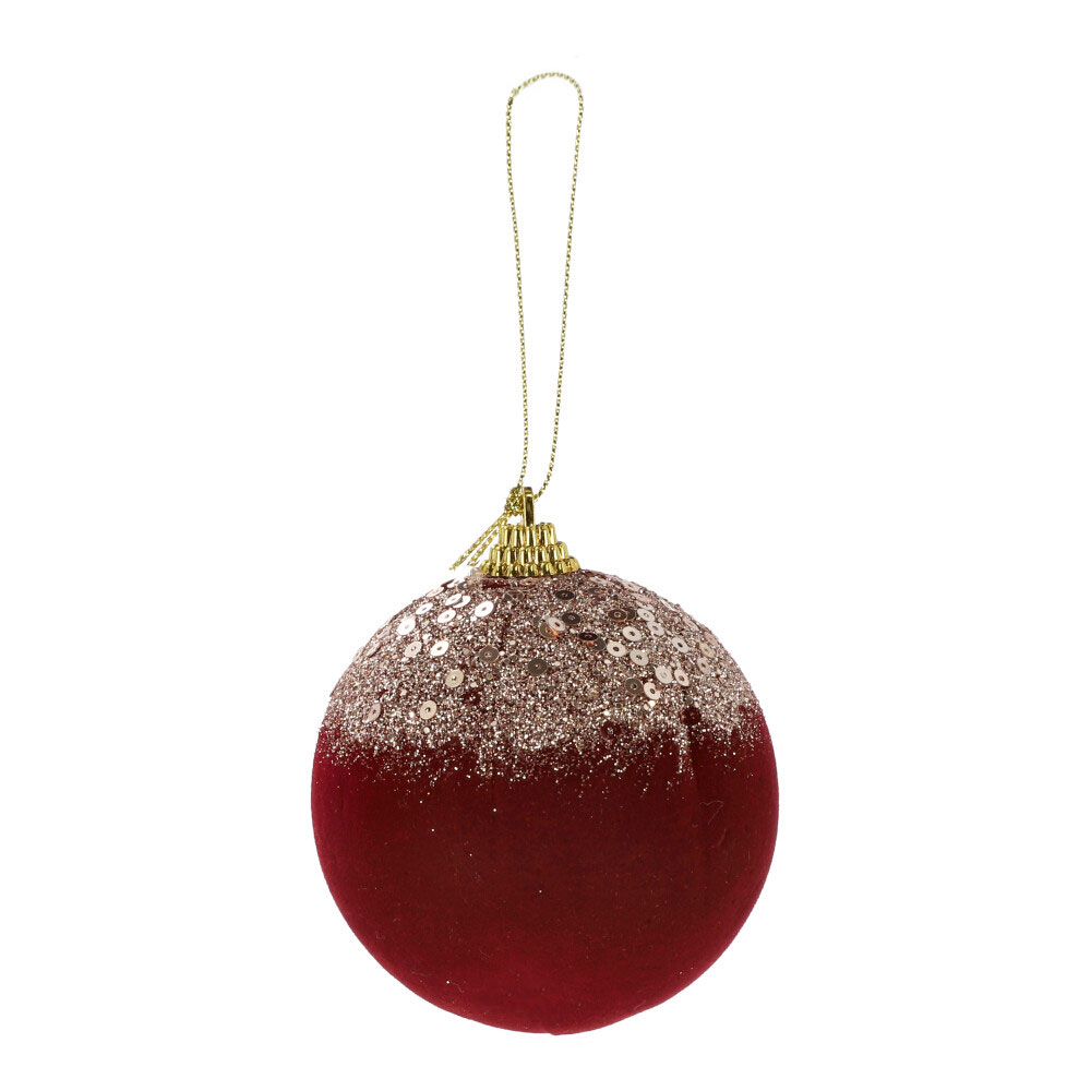 Christbaumkugel ca. 8 cm - Koralle, Rund: 8 x 8 cm