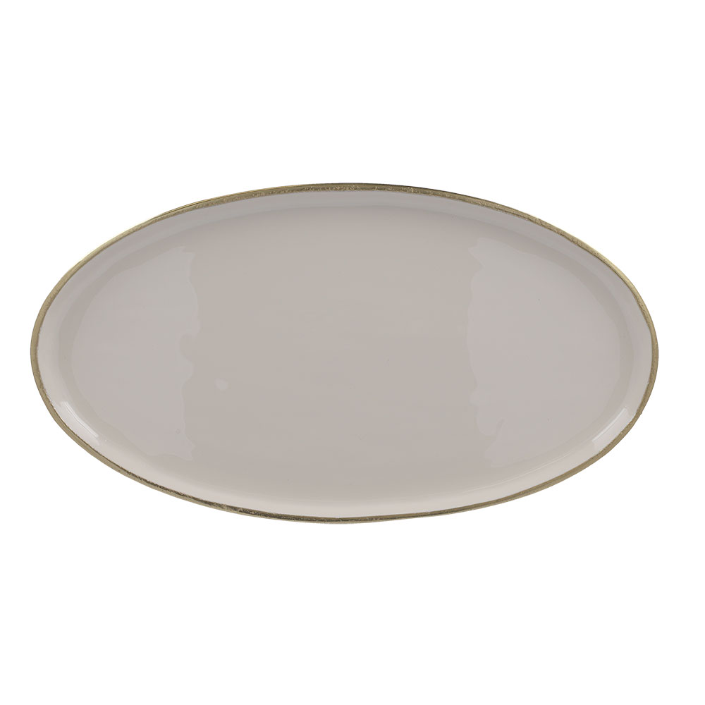 Dekoschale oval - Natur, Größe: 35,5 x 18,5 cm