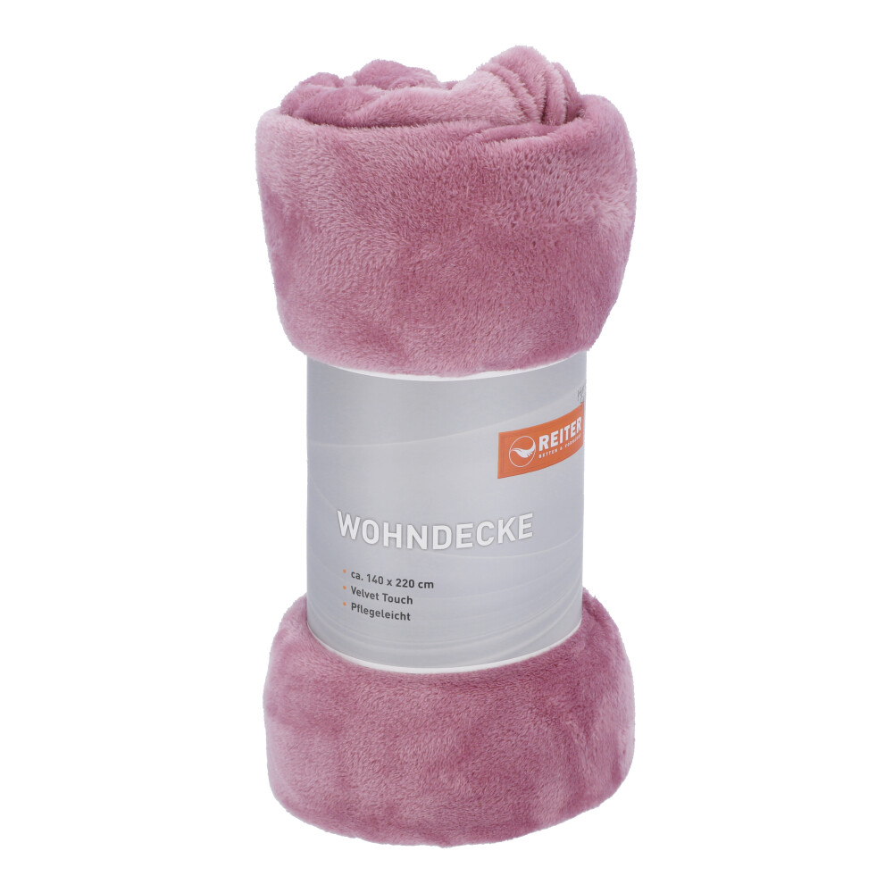 Wohndecke "Velvet Touch" - Lila, Größe: 140 x 220 cm
