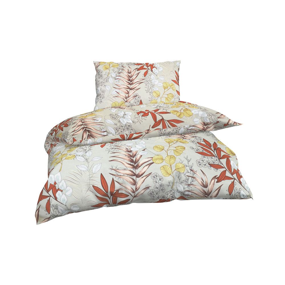 Satin Bettwäsche - Dunkel Orange, Größe: 140 x 200 cm