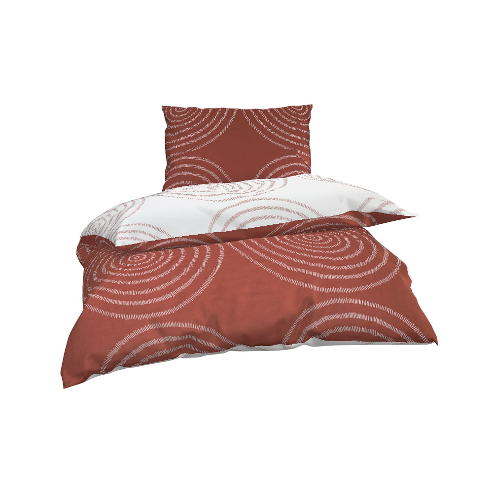 Satin Bettwäsche - Dunkel Orange, Größe: 140 x 200 cm