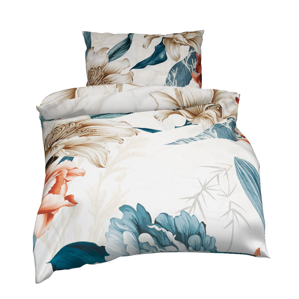 Satin Bettwäsche - Dunkel Orange, Größe: 140 x 200 cm