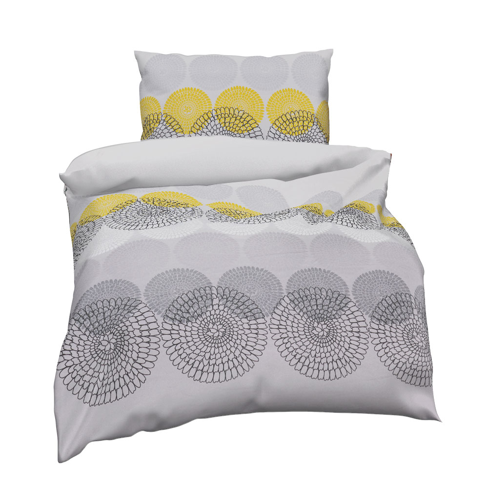 Flanell Bettwäsche - Hell Gelb, Größe: 140 x 200 cm