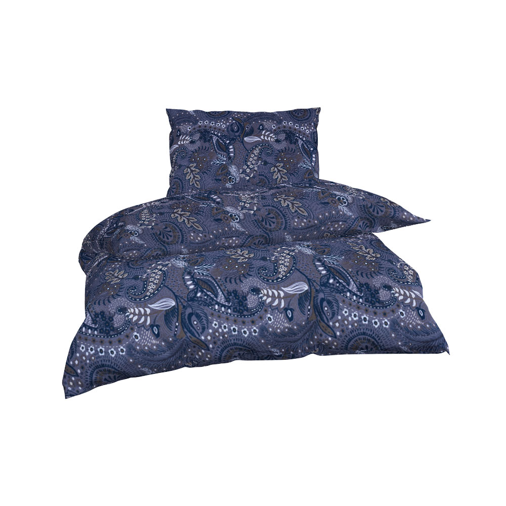 KAEPPEL Flanell Bettwäsche - Kobalt, Größe: 140 x 200 cm