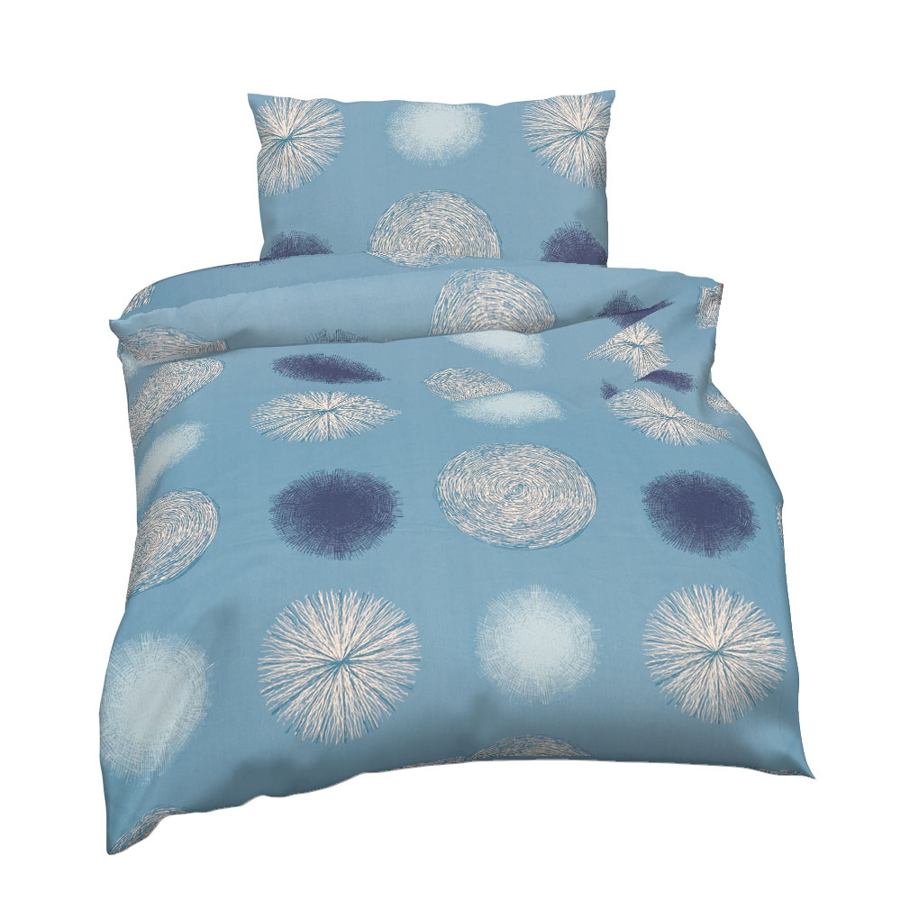 Satin Bettwäsche - Grünblau, Größe: 140 x 200 cm