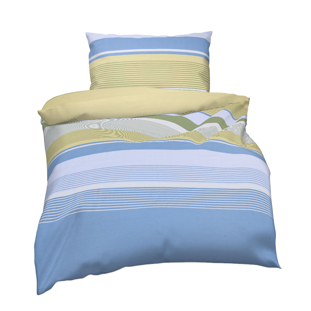 Satin Bettwäsche - Blassgrün, Größe: 140 x 200 cm