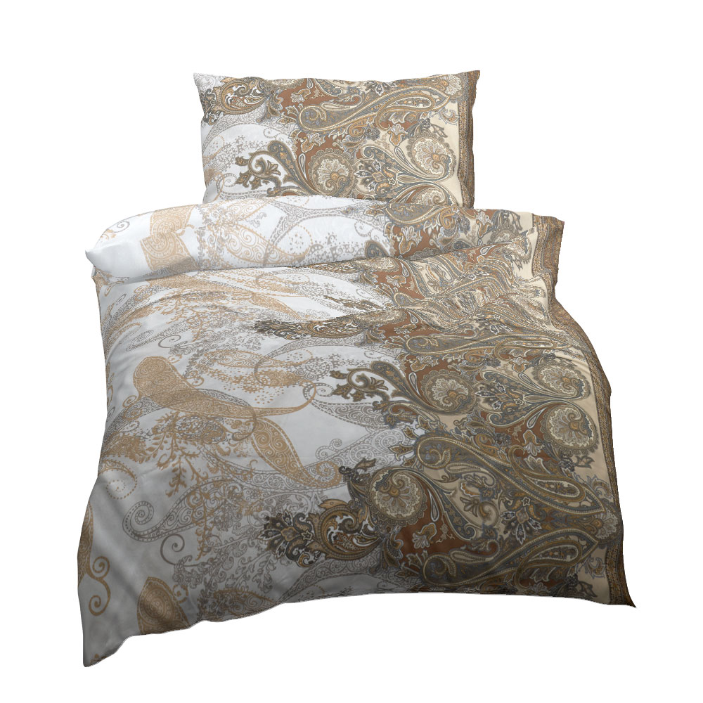 ESTELLA Mako Satin Bettwäsche - Hell Beige, Größe: 140 x 200 cm