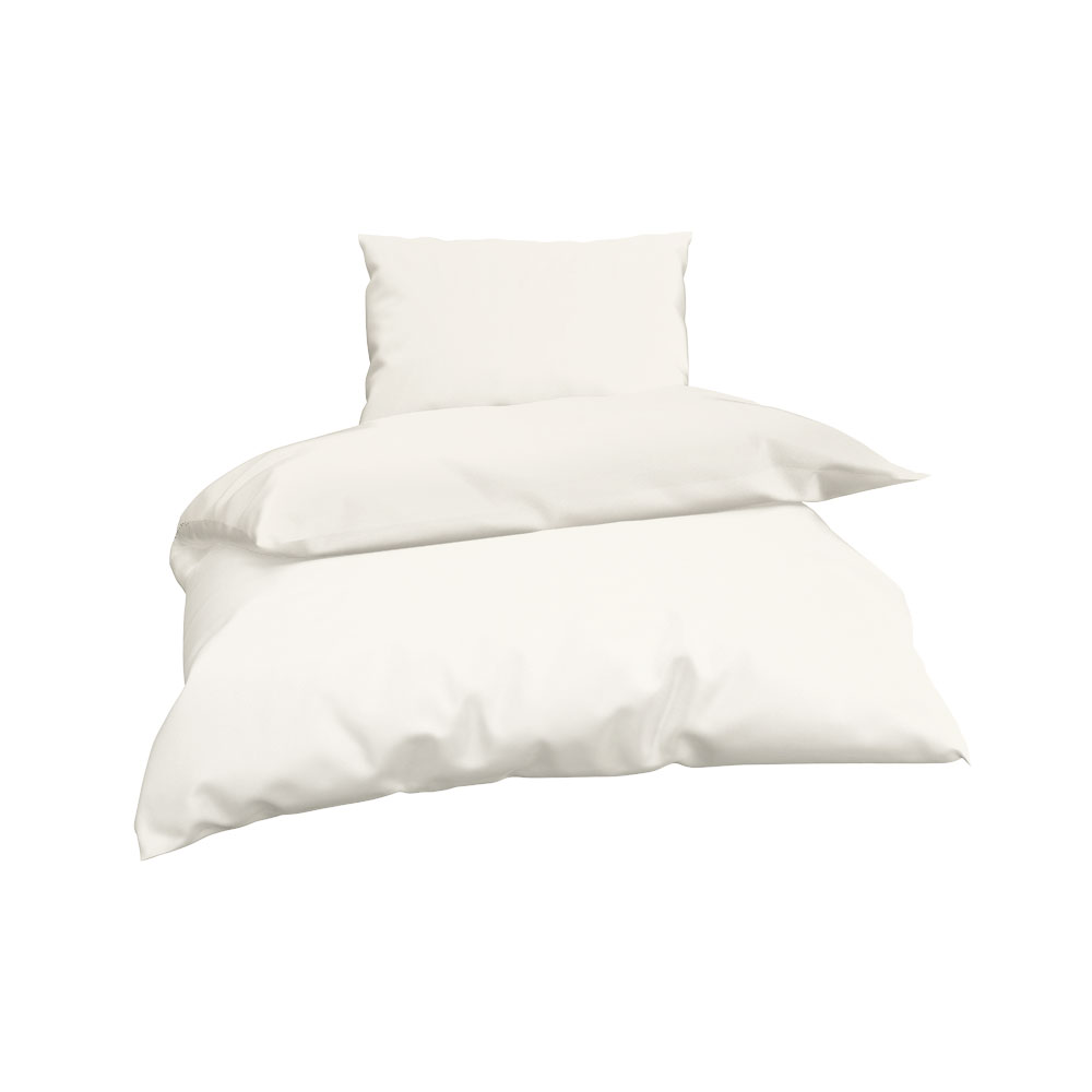 FLEURESSE Damast Bettwäsche - Ecrue, Größe: 140 x 200 cm