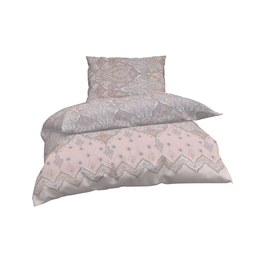 BASSETTI Satin Bettwäsche - Beige, Größe: 140 x 200 cm