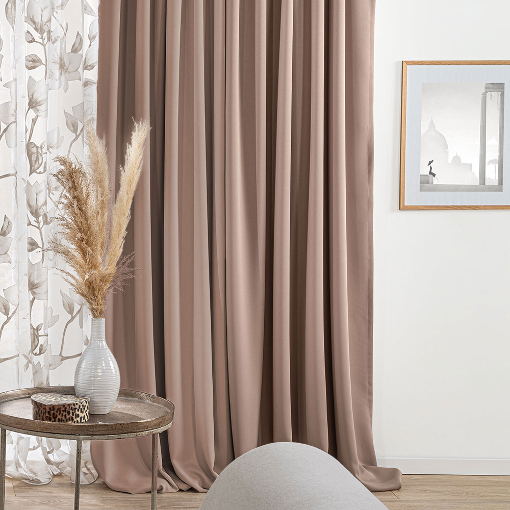 Verdunkelungsstoff 85% - Dunkel Beige, Breite: 150 cm
