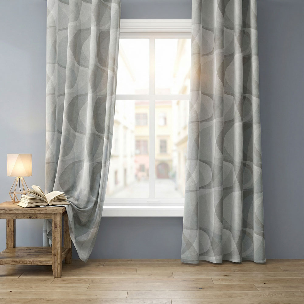 Dekostoff bedruckt - Hell Taube, Breite: 138 cm