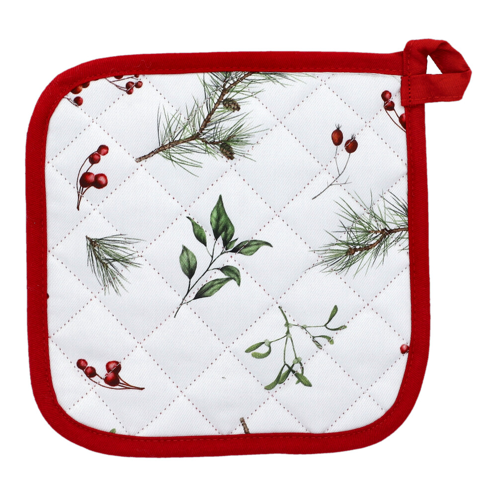 Küchenhelfer "Hagebutten" - Koralle, Größe: 20 x 20 cm