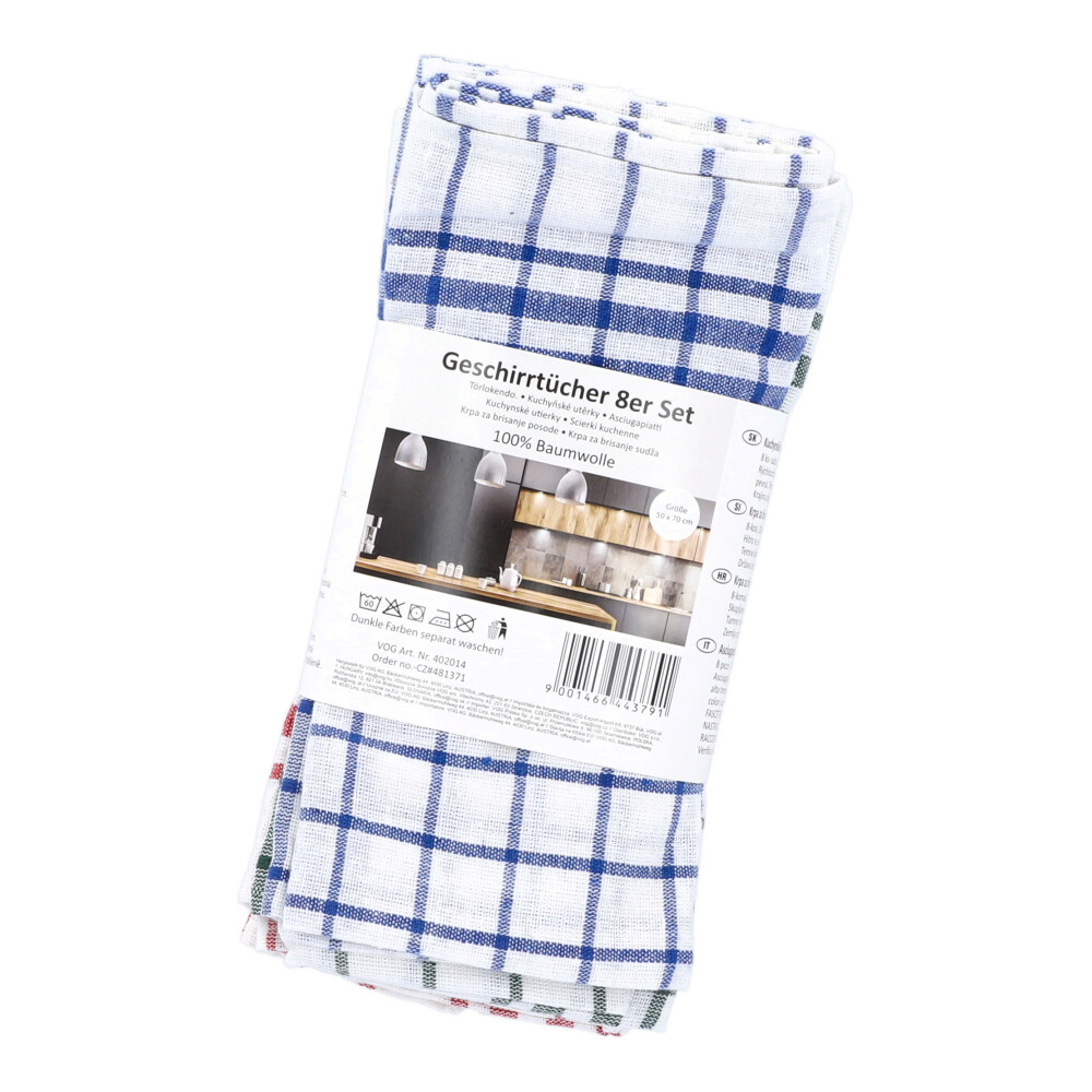 Geschirrtuch 8er Set - Undefinierbar, Größe: 50 x 70 cm
