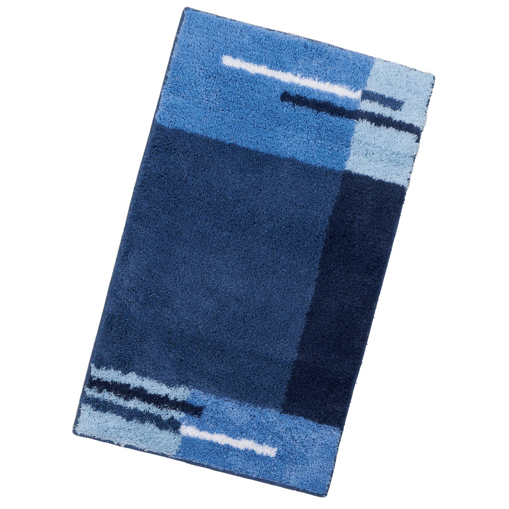 Badematte Lynne - Mittel Blau, Größe: 60 x 100 cm