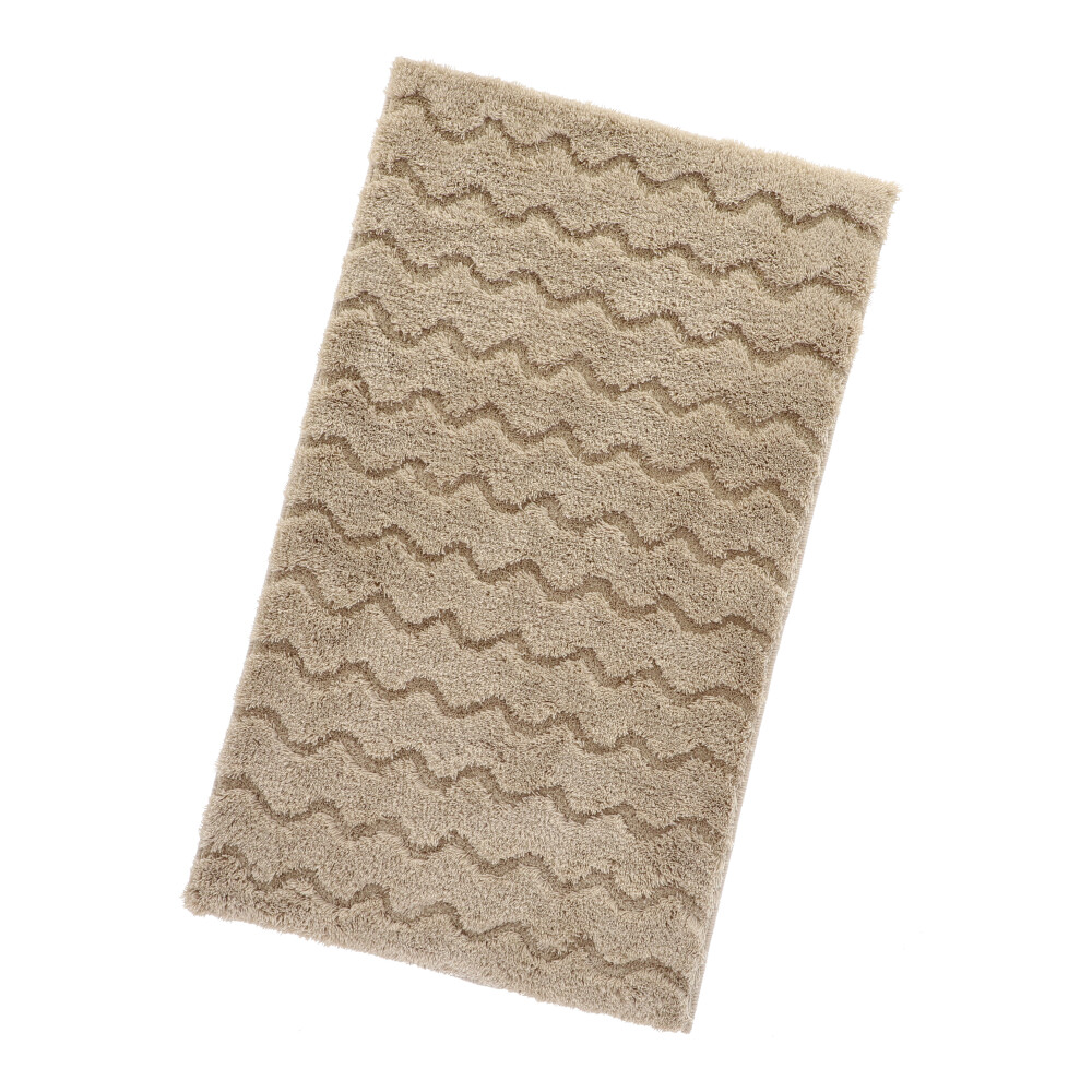 Badematte Zickzack - Sand, Größe: 60 x 100 cm