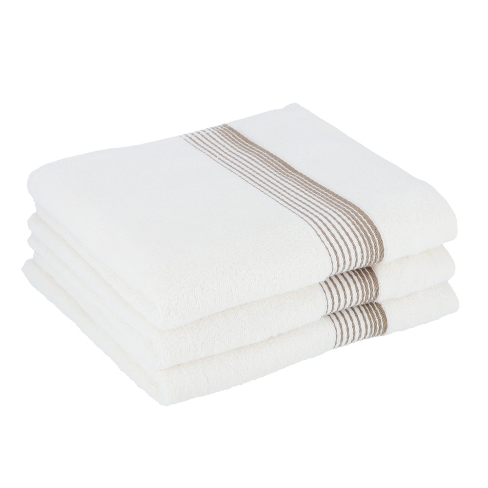Handtuch Lines - Perlweiss, Größe: 50 x 100 cm