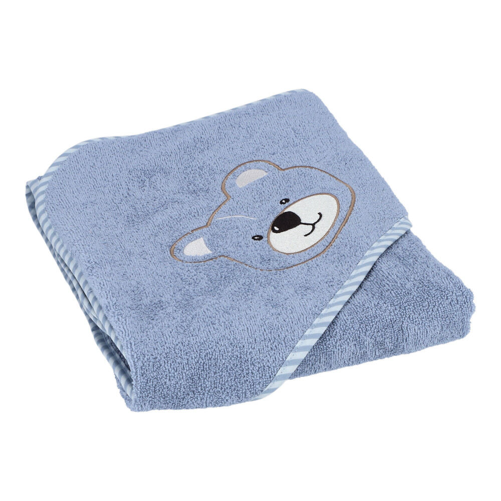 Kapuzentuch Teddy - Hell Taube, Größe: 100 x 100 cm