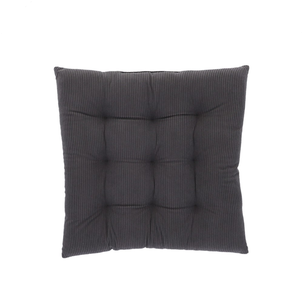 Sitzkissen "Cord" - Grau, Größe: 40 x 40 cm