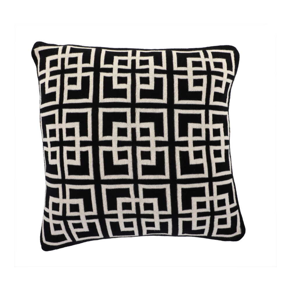 Bio-Kissenhülle ohne Füllung - Schwarz, Größe: 45 x 45 cm