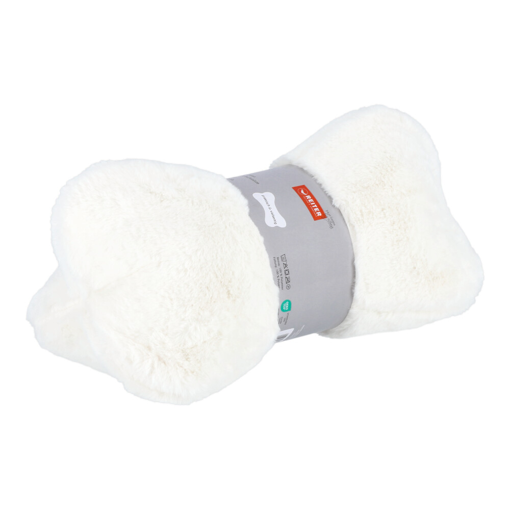 Leseknochen gefüllt Webpelz - Weiß, Größe: 18 x 35 cm