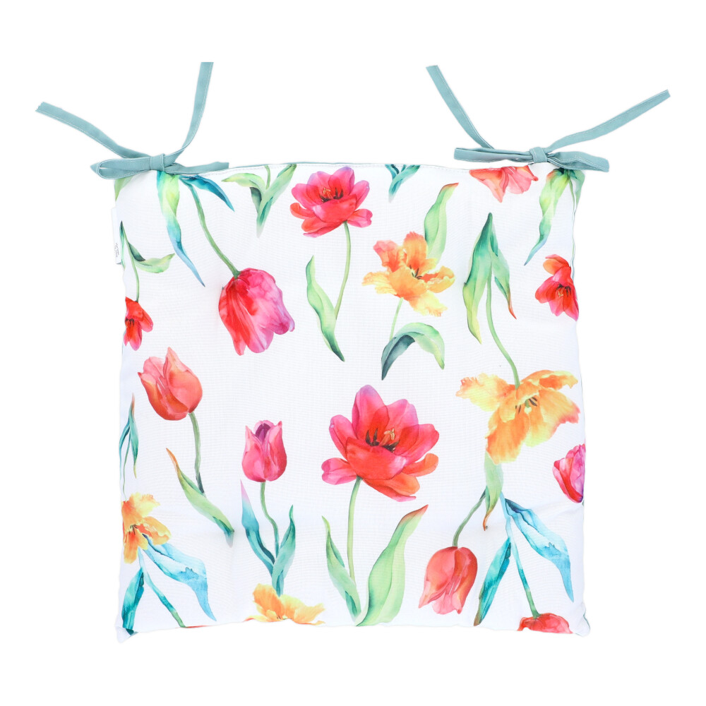 Sitzkissen "Tulpen" - Magenta, Größe: 40 x 40 cm