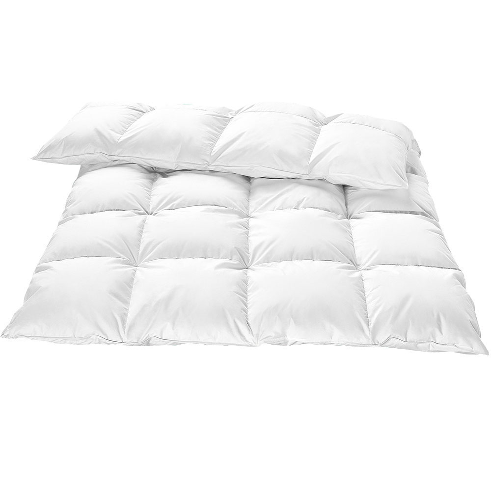 Körperform-Daunendecke - Weiß, Größe: 140 x 200 cm