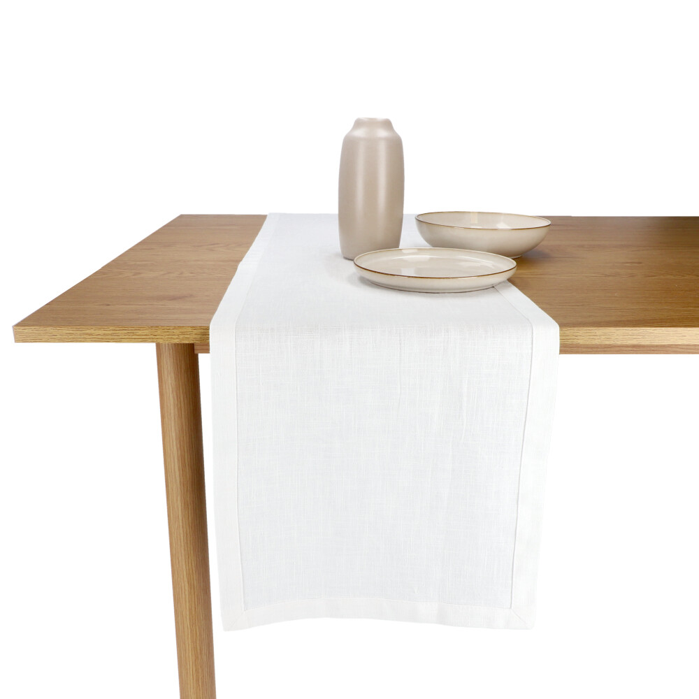REITER Tischläufer - Weiß, Größe: 35 x 140 cm