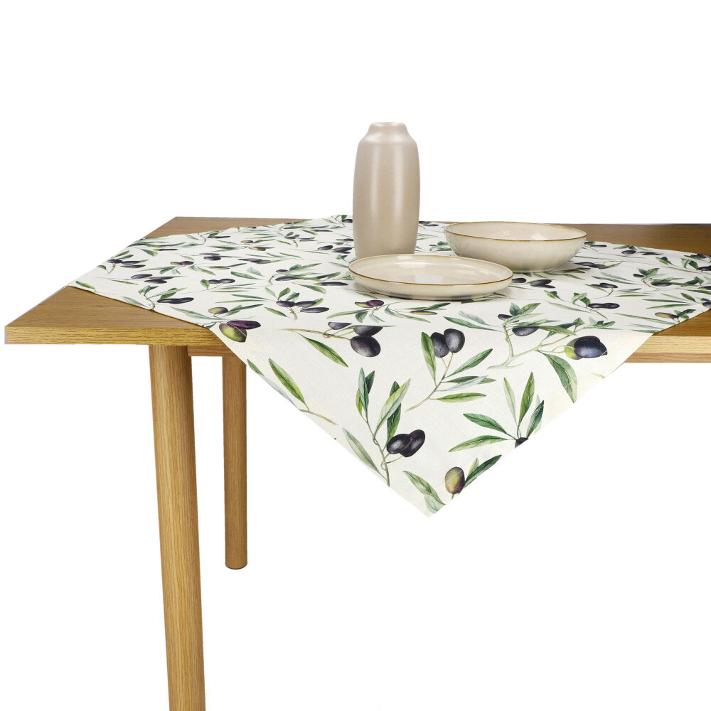 REITER Mitteldecke "Oliven" - Resedagrün, Größe: 80 x 80 cm