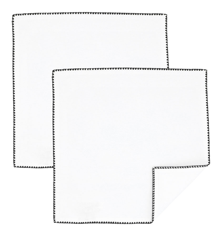 REITER Serviette 2er Set - Schwarz, Größe: 40 x 40 cm