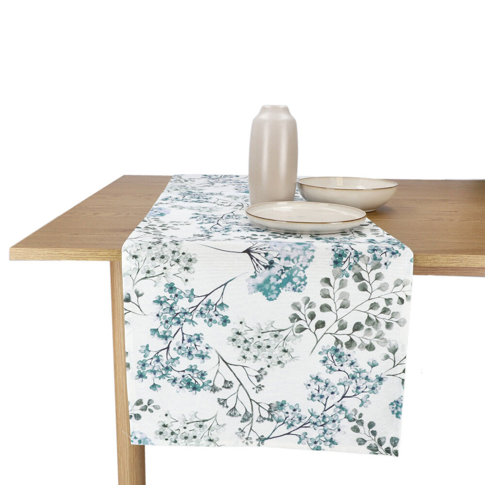 REITER Tischläufer "Florales" - Mint, Größe: 40 x 140 cm