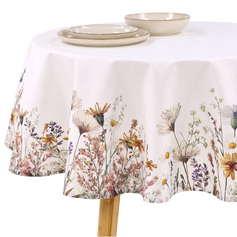 REITER Tischdecke "Meadow" - Blassgrün, Rund: 150 x 150 cm