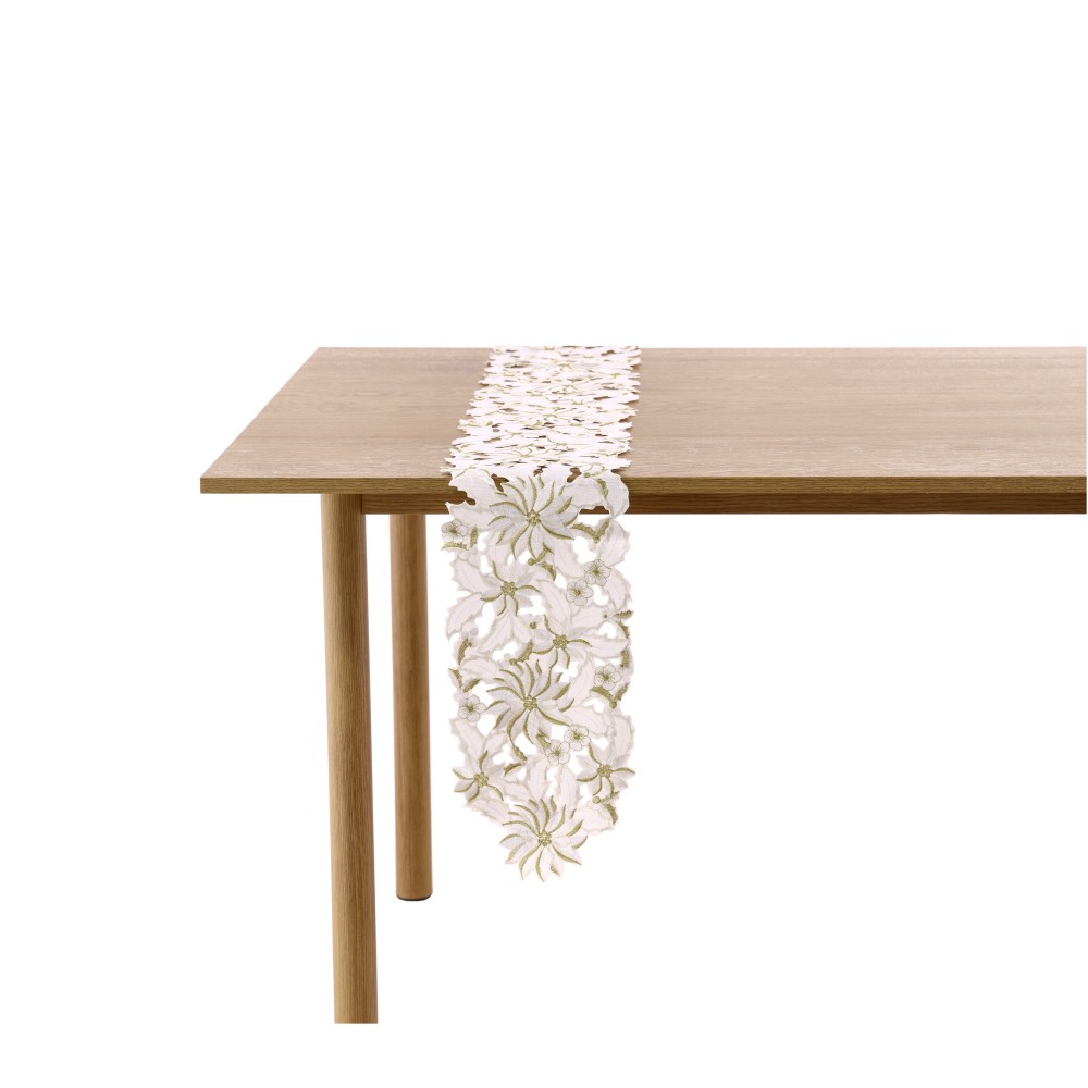 Tischband "Golden Flower" - Gelb, Größe: 20 x 160 cm