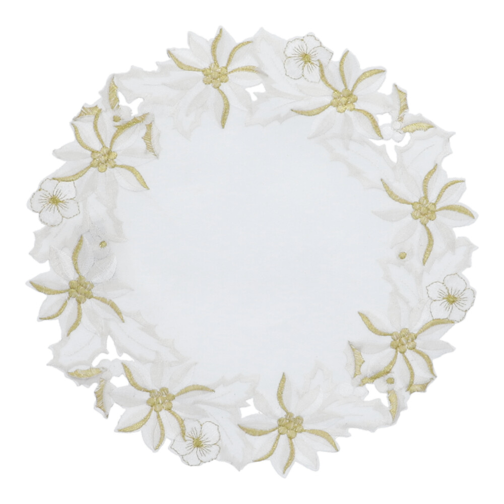REITER Deckerl "Golden Flower" - Gelb, Rund: 30 x 30 cm