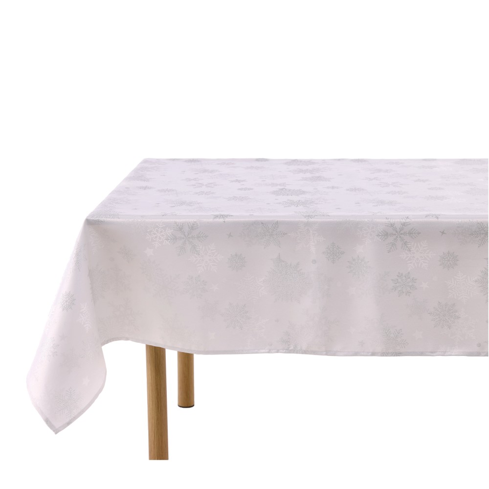 Tischdecke "Snowflake" - Telegrau, Größe: 130 x 180 cm