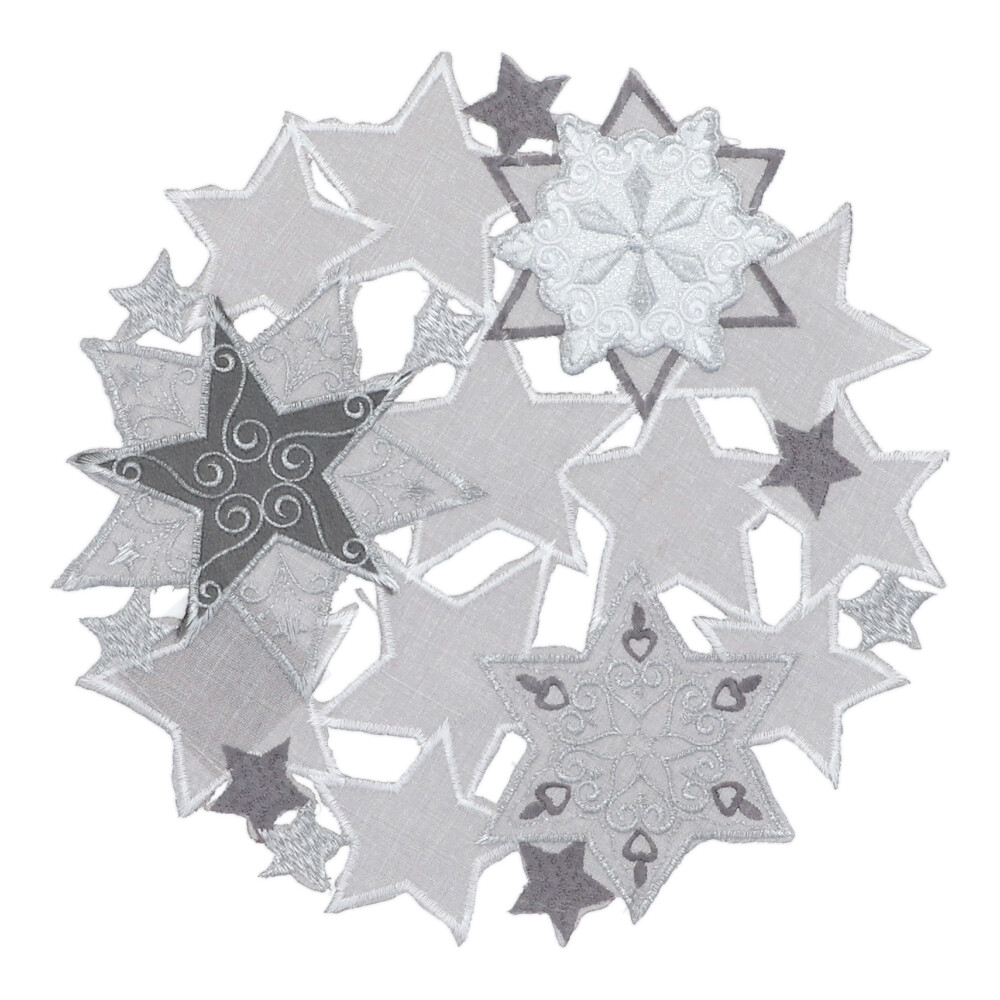 REITER Deckerl "Silverstars" - Telegrau, Rund: 30 x 30 cm