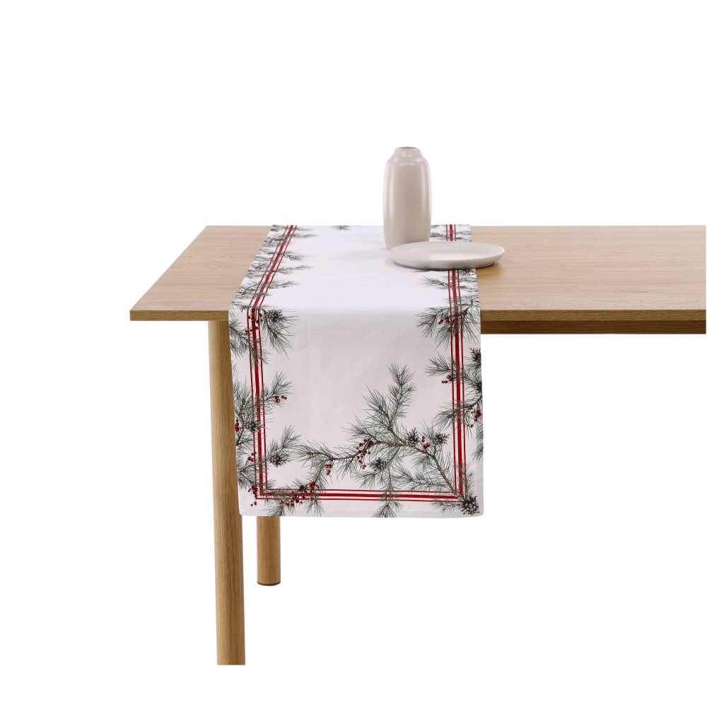 Tischläufer "Hagebutte" - Koralle, Größe: 40 x 140 cm