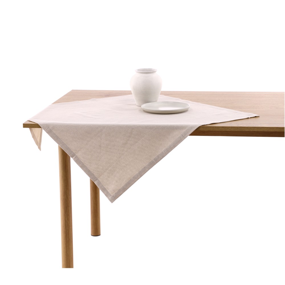 Mitteldecke "Lurex" - DUNKEL SAND, Größe: 80 x 80 cm