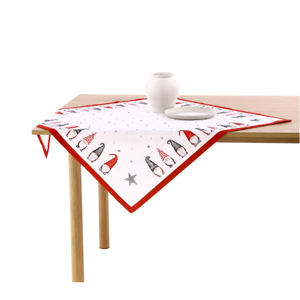 Mitteldecke "Wichtel" - Rot, Größe: 80 x 80 cm