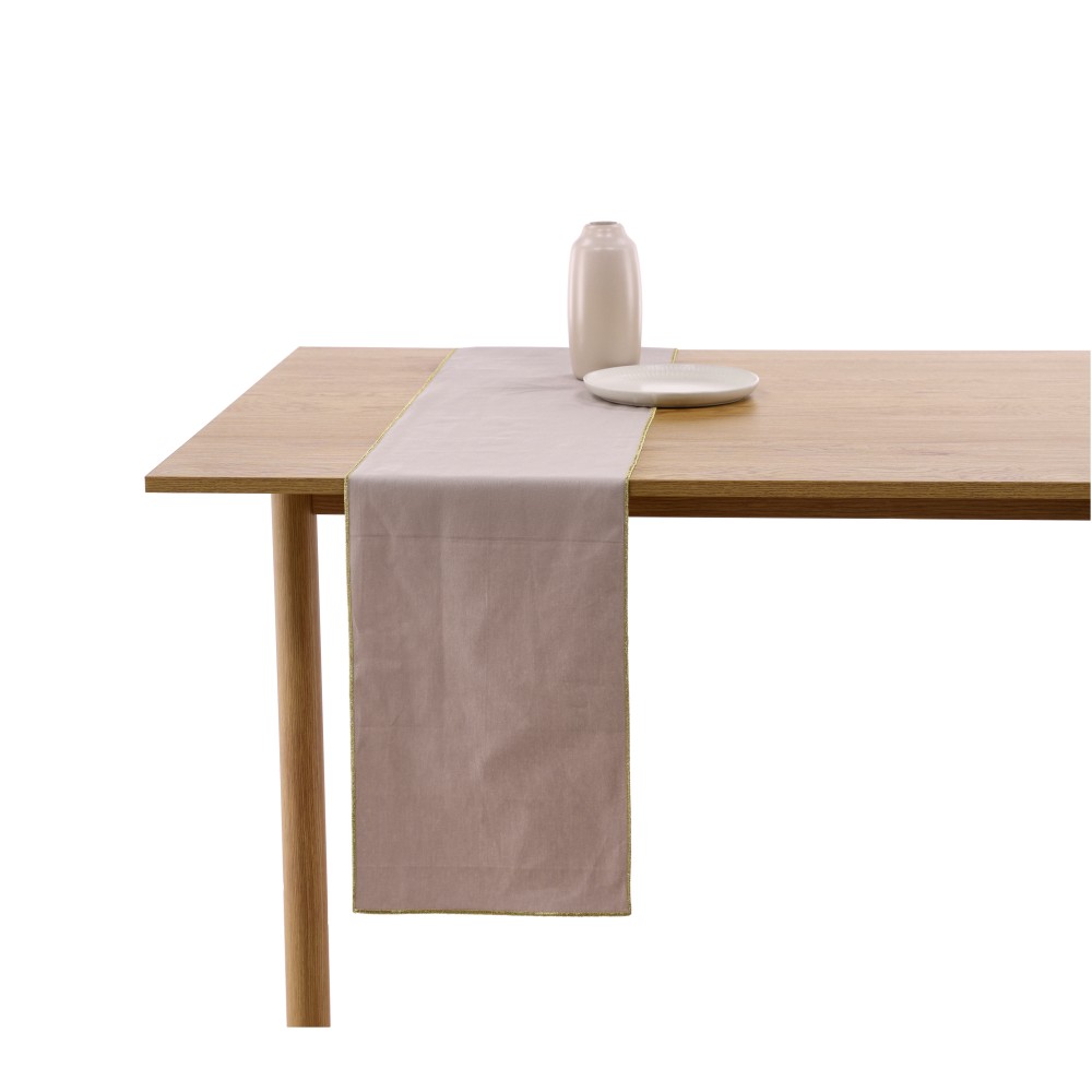 Tischläufer "Overlock" - DUNKEL SAND, Größe: 30 x 240 cm