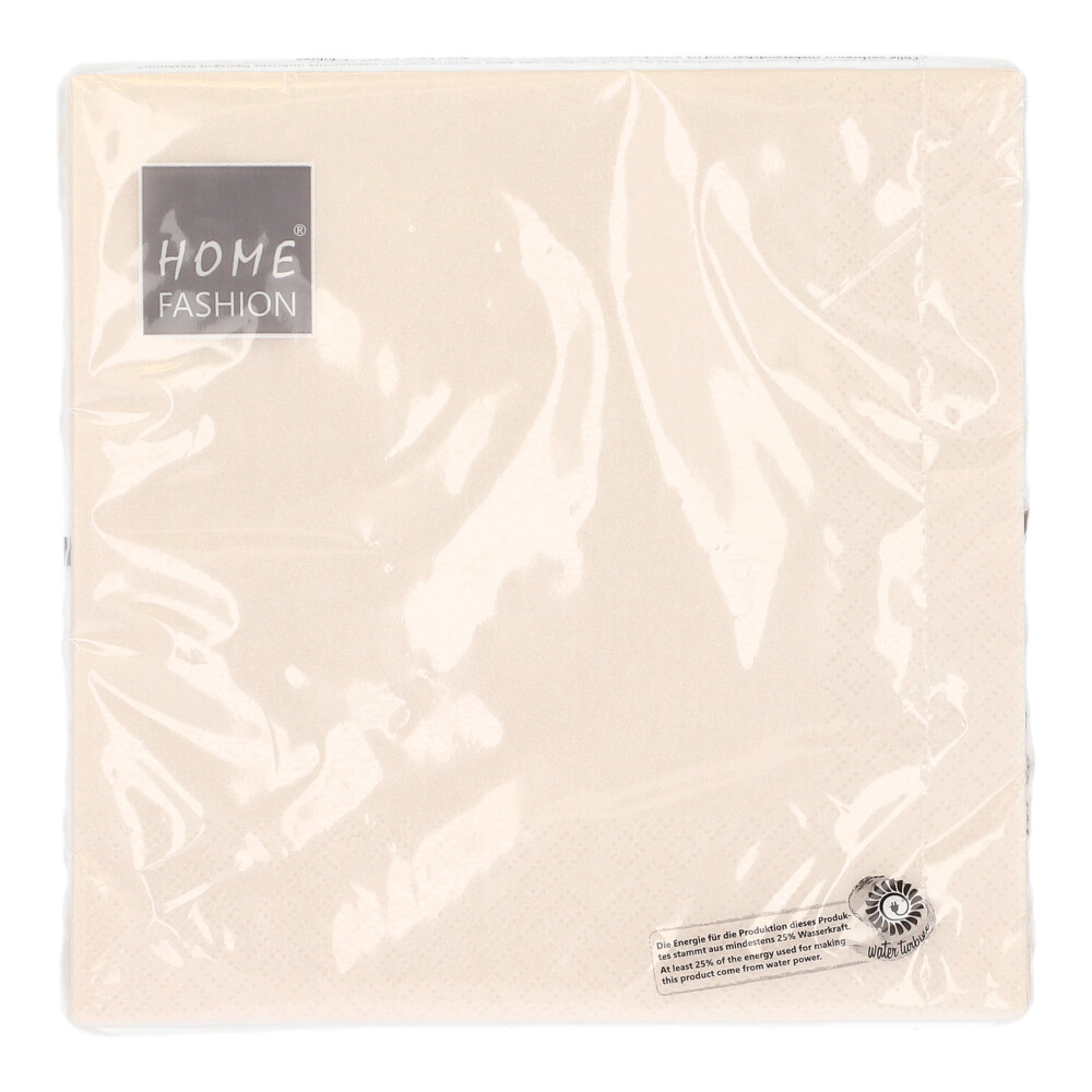 Papierserviette 33x33 cm - Ecrue, Größe: 33 x 33 cm