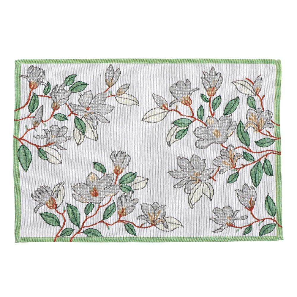 Tischset Gobelin "Magnolie" - Blassgrün, Größe: 32 x 48 cm