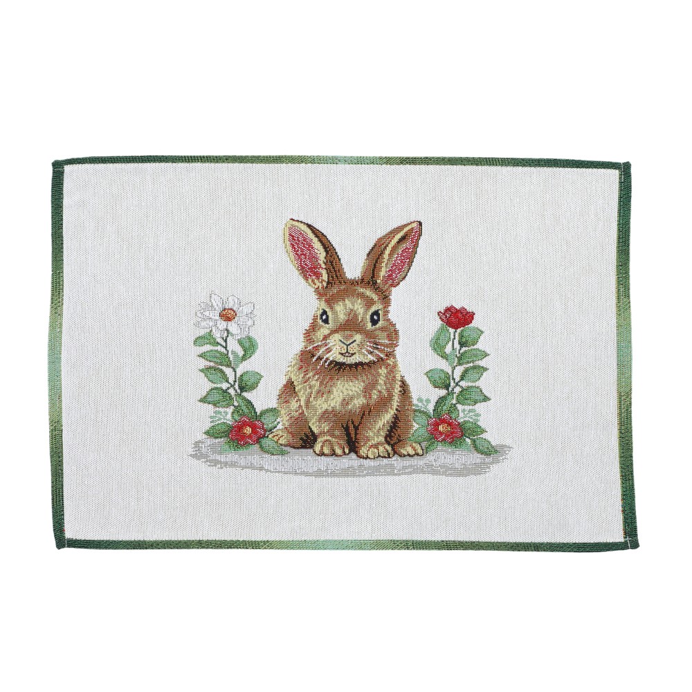 Tischset Gobelin "Hasi" - Hell Beige, Größe: 32 x 48 cm