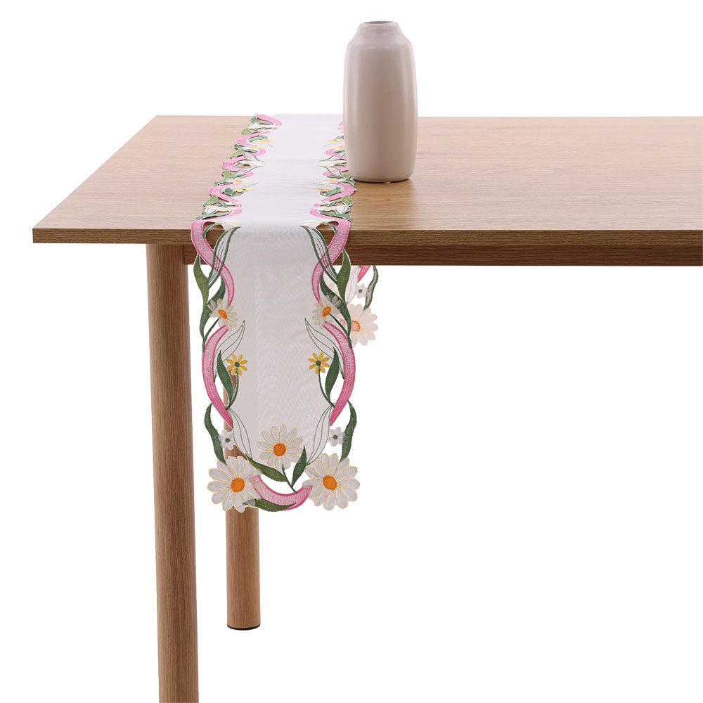 Tischband "Flora" - Mittel Rose, Größe: 20 x 160 cm